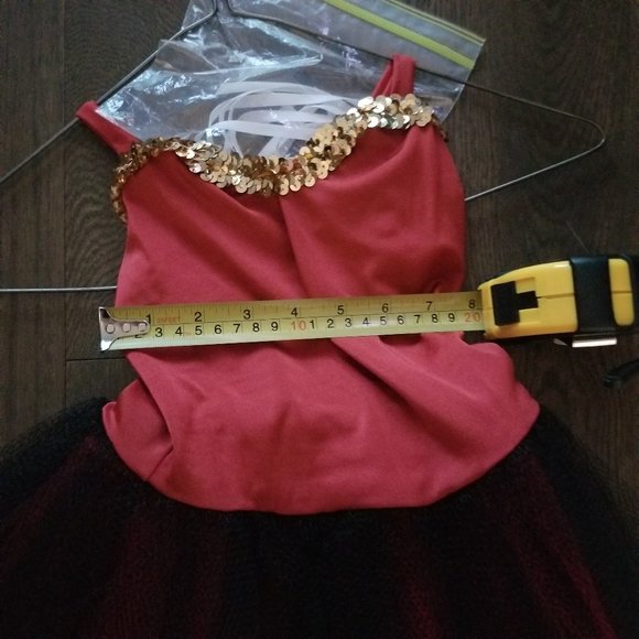 Kid's Red & Gold Ballerina Costume (Size S/M) - Picture 3 of 4
